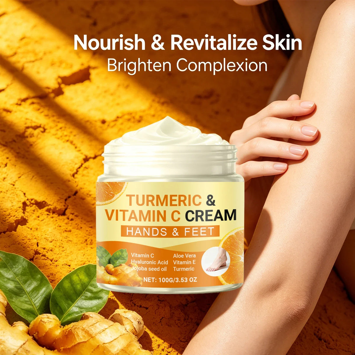 Turmeric Vitamin C Hand & Foot Cream | Brightens & Moisturizes