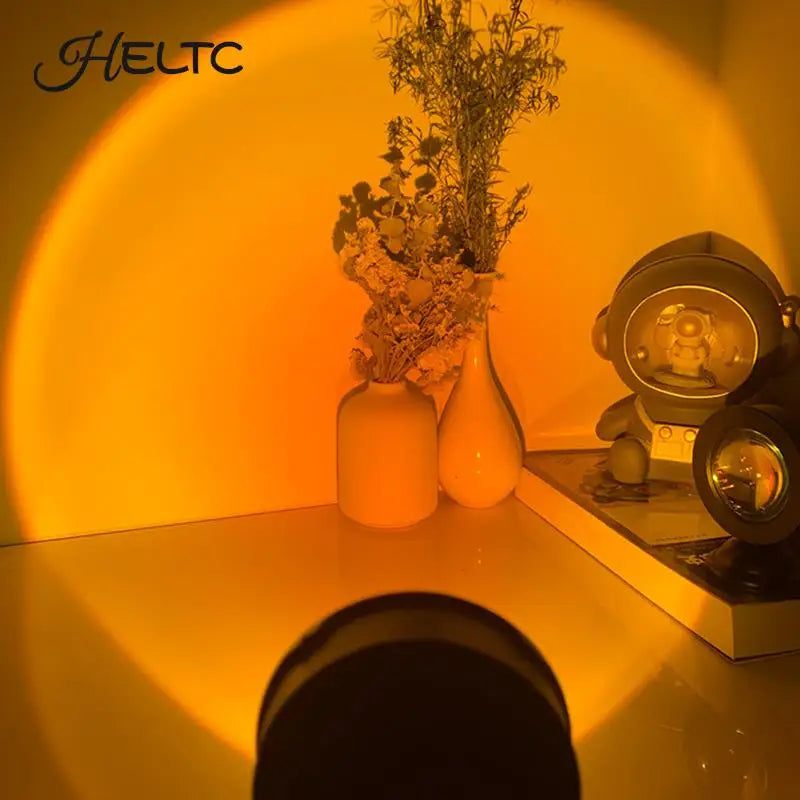 LED USB Sunset Lamp Projector | Portable Mood Night Light