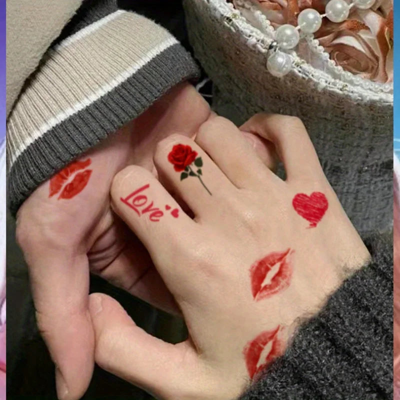 Temporary Tattoo Stickers – 40 Designs, Valentine's & Weddings