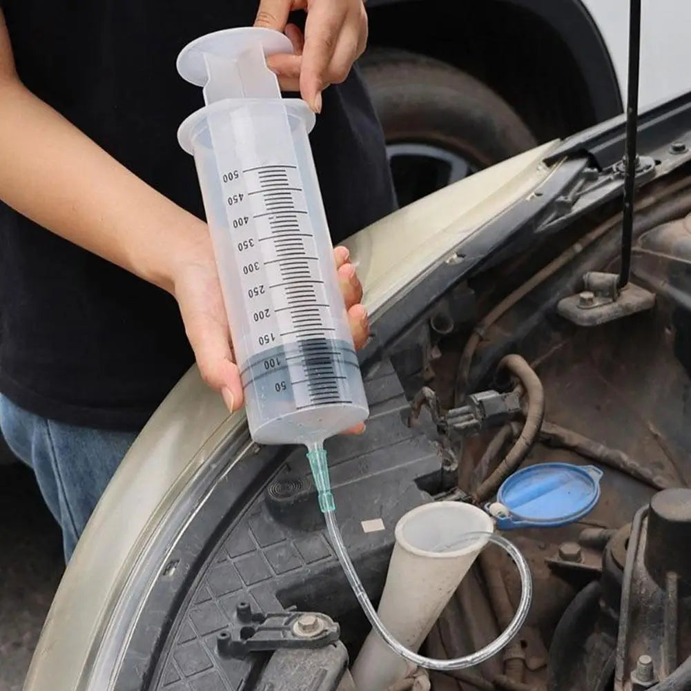 500ml Syringe Oil Transfer Pump with 1m Hose | Car & Industrial