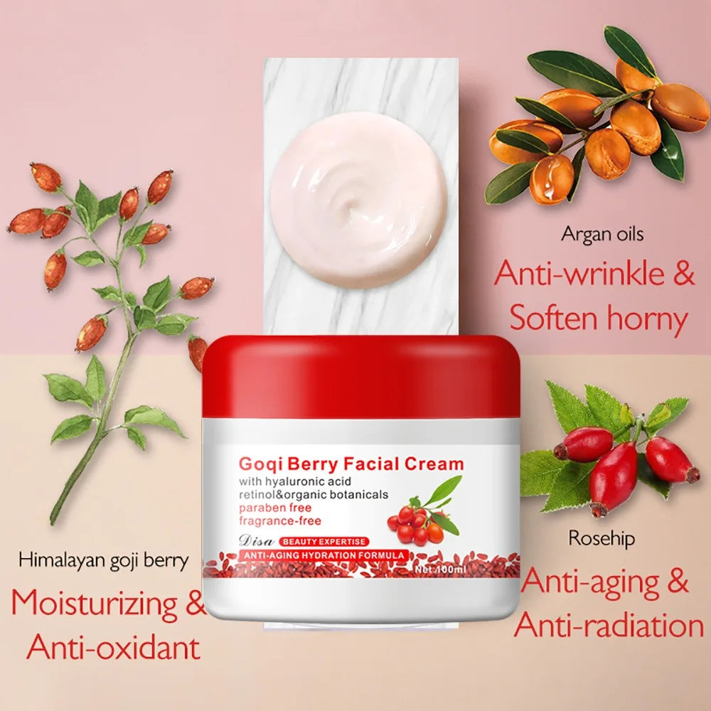 Wolfberry Goji Face Cream – Hyaluronic Acid Anti-Aging Moisturizer