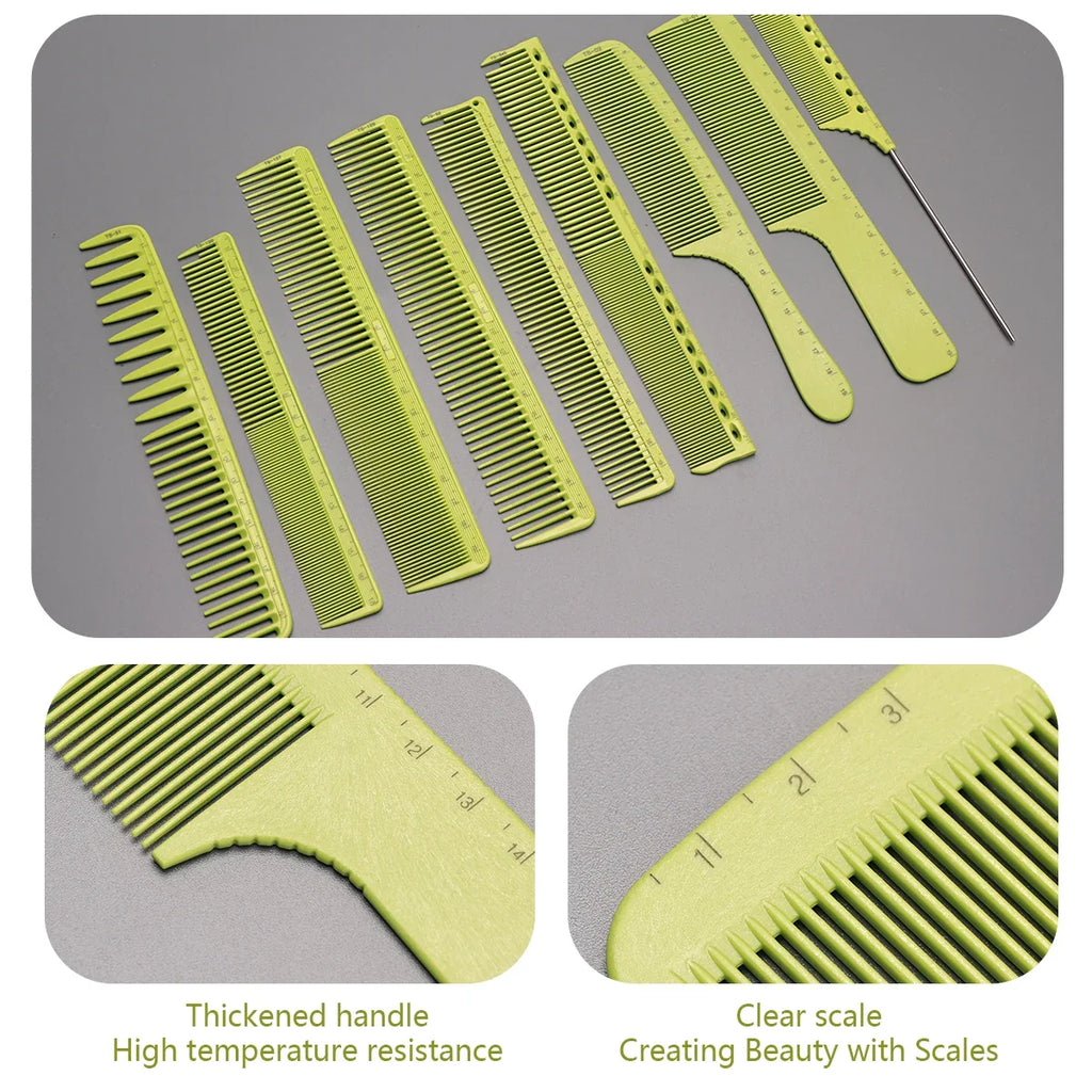 Professional Hairdressing Scale Comb Set – Heat Resistant 1-9 Pcs