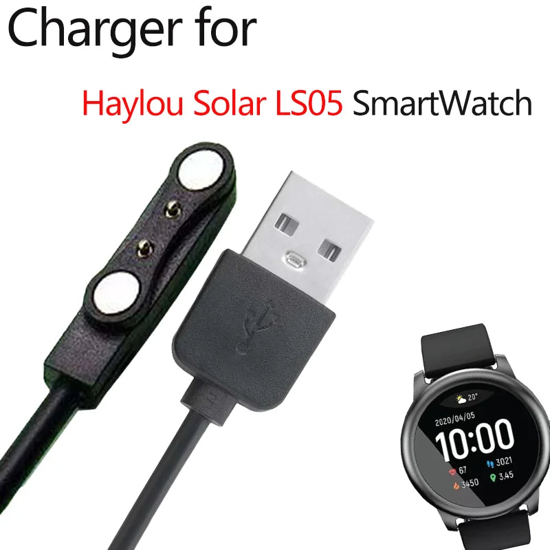 USB Charging Cable Dock for Xiaomi Haylou Solar LS05 Smartwatch