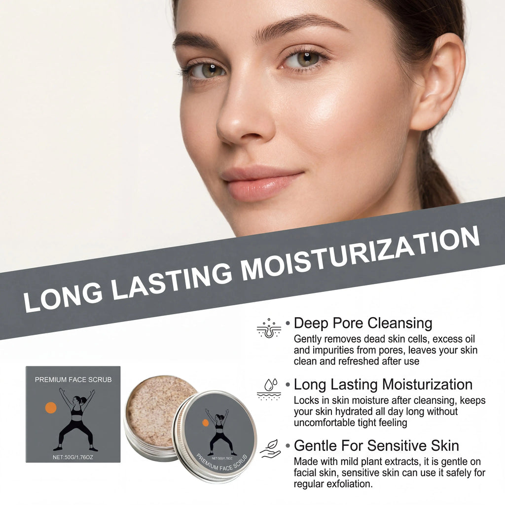 Lavender Face Exfoliating Scrub Balm – Deep Pore Cleanser 50g