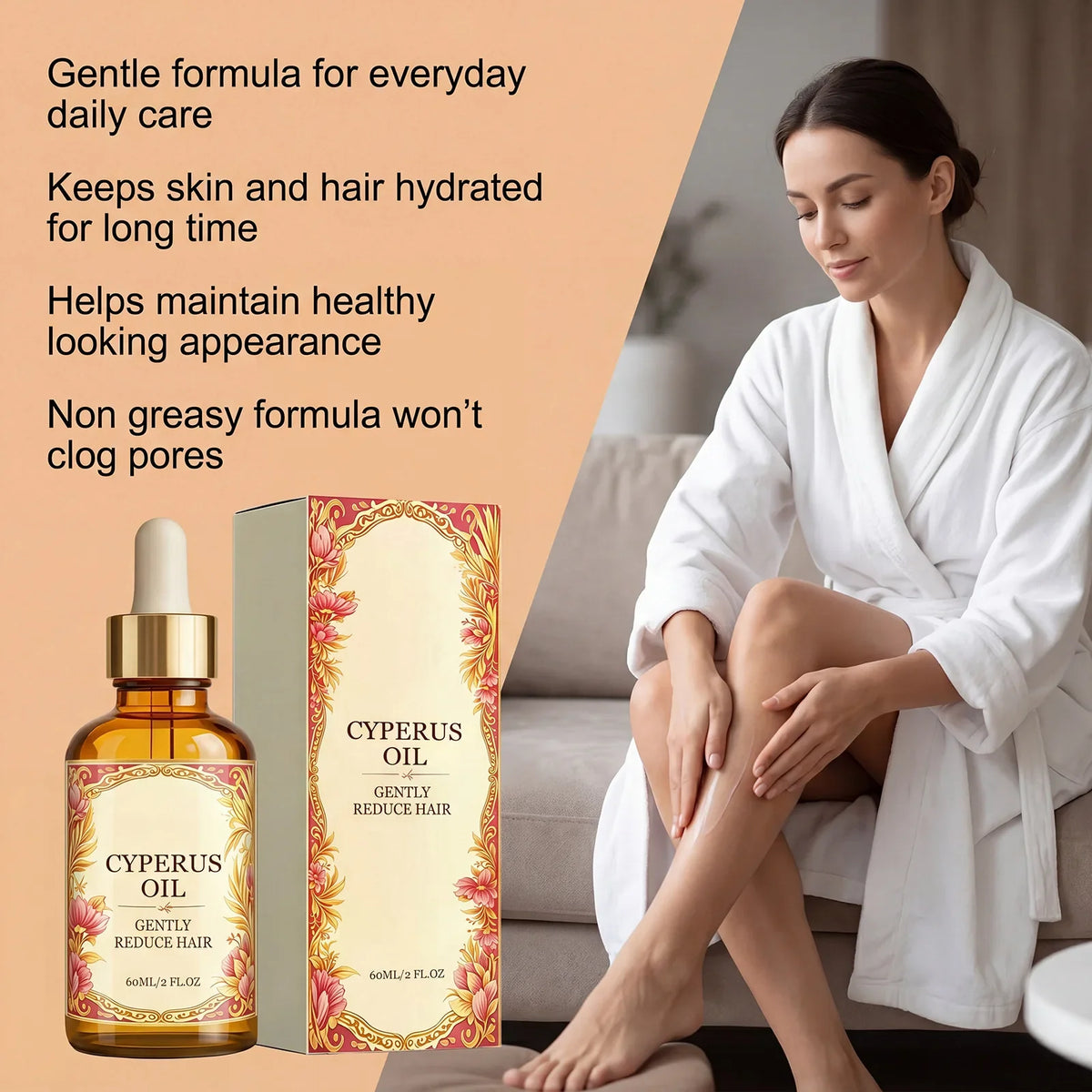 Cyperus Rotundus Oil Hair Growth Inhibitor Removal Soft Smooth Repair
