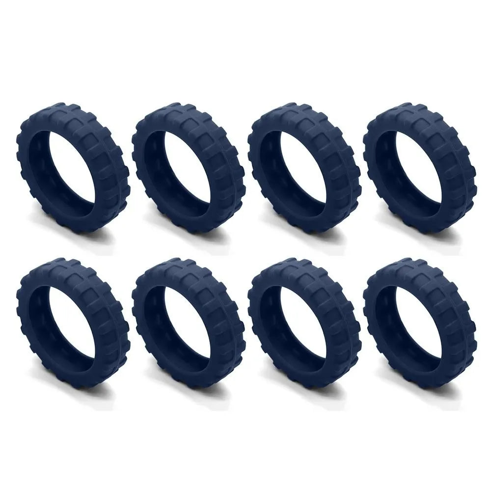 8-Pack Silicone Luggage Wheel Covers – Quiet Caster Protectors