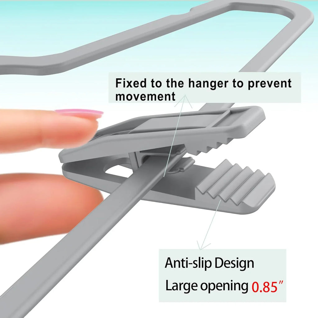 20pcs Large Opening Plastic Clothes Pegs with Hangers