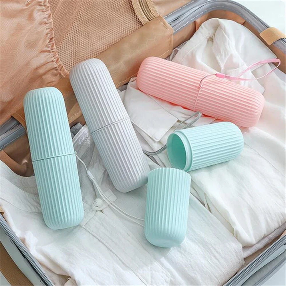 Portable Toothbrush & Toothpaste Travel Case Organizer