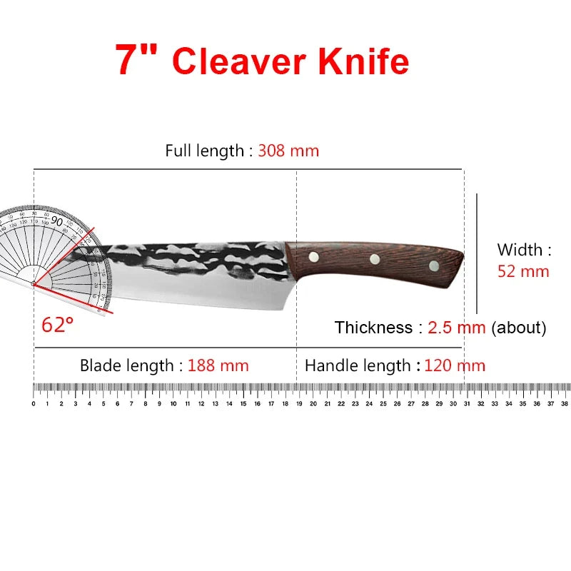 InLeung Meat Cleaver – Sharp Stainless Steel Kitchen Knife