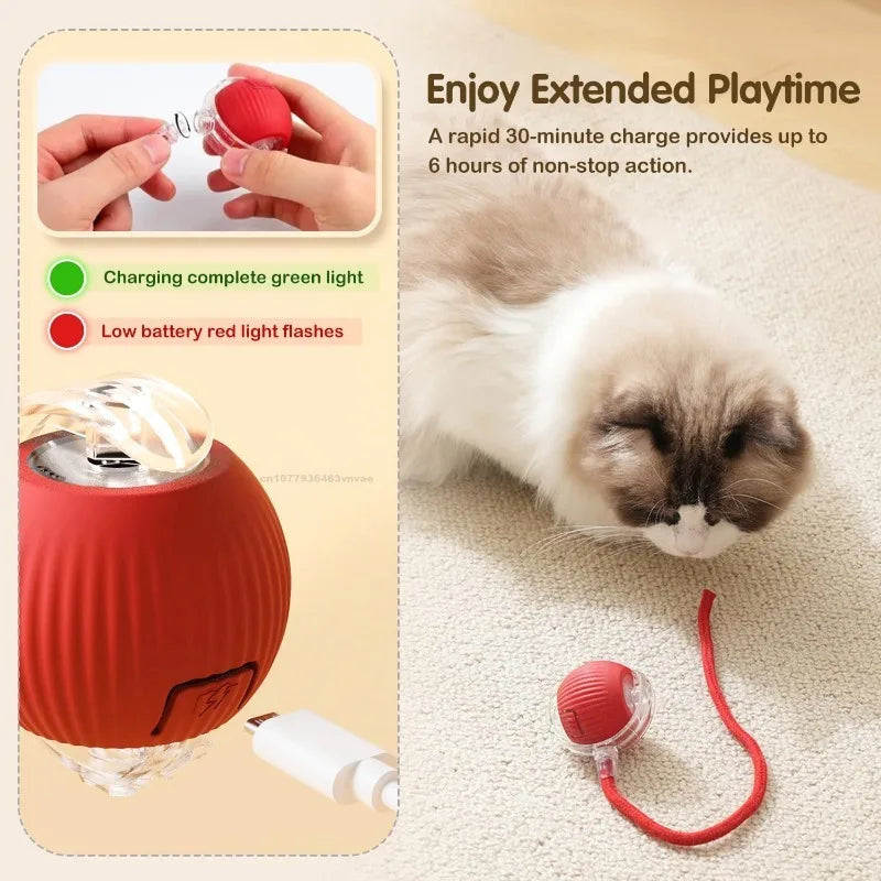 Electric Self-Moving Cat Ball Toy | Auto Rolling Interactive Play