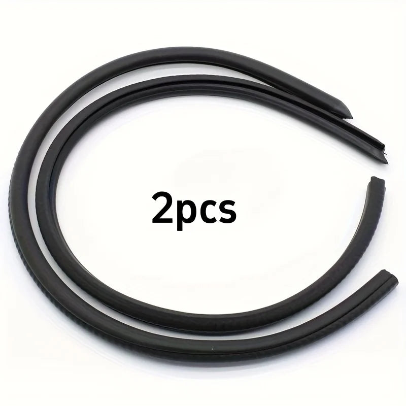 2pcs Car B-Pillar Rubber Weatherstrip Door Edge Seal Strip