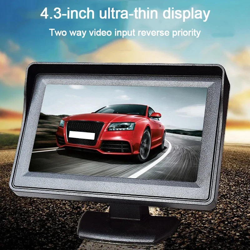 4.3" HD Car Reversing Monitor – Universal TFT LCD Display