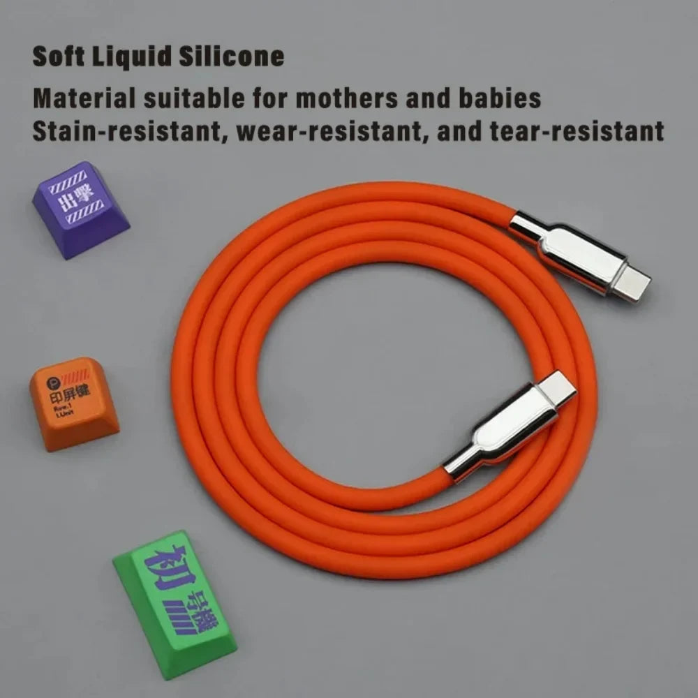 240W USB-C to USB-C Fast Charging Liquid Silicone Cable