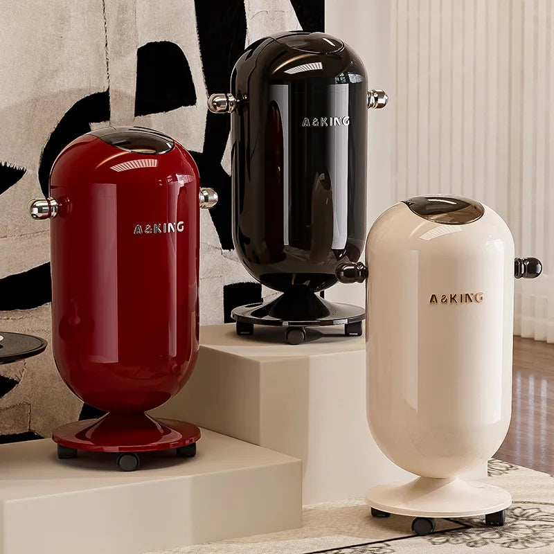 Touch-Free Stainless Steel Trash Can | Large Capacity Floating Lid