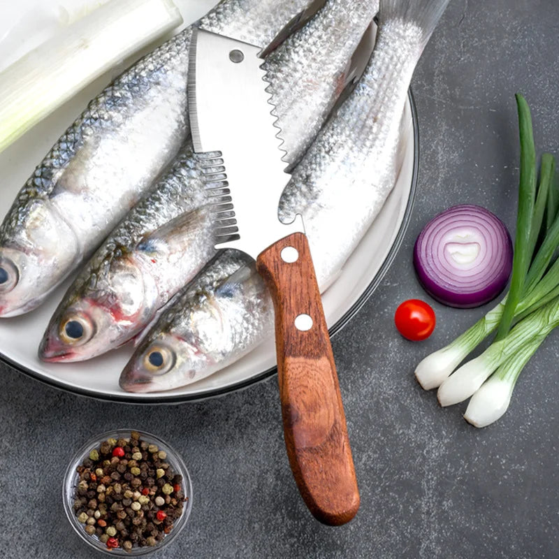Stainless Steel Scallion Slicer Knife | Multi-Use Kitchen Scraper