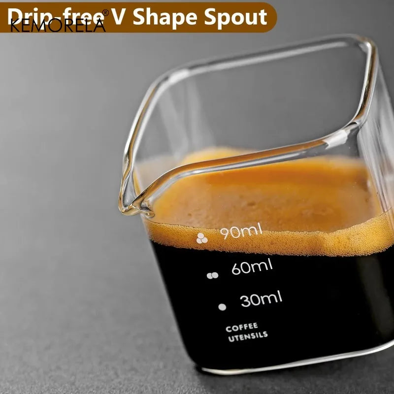 KEMORELA Glass Espresso Cup 90/120ml – Measuring Shot Glass