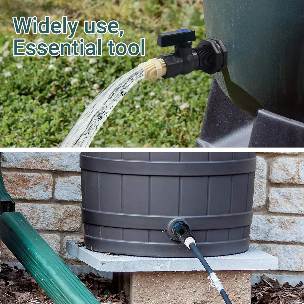 PVC Rain Barrel Spigot Kit – Drain Adapter & Connector