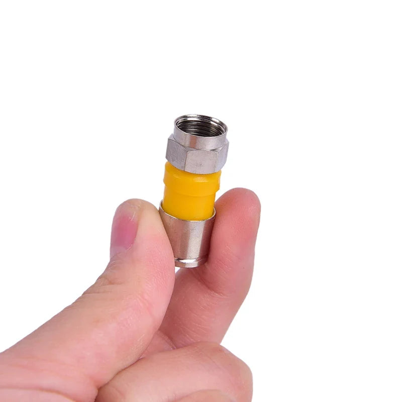 RG6 F-Type Compression Connectors Waterproof Snap Seal 10 Pack
