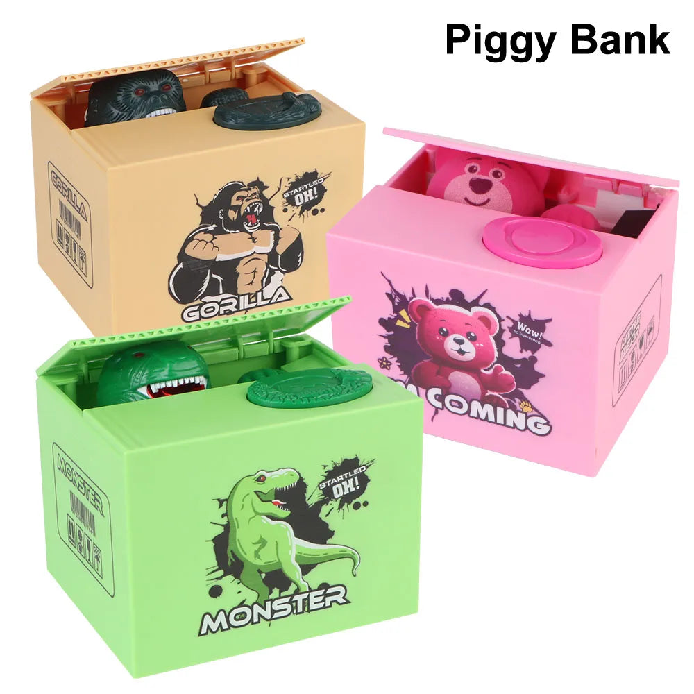 Kids Animated Coin Bank – Action Figure Piggy Bank with Music