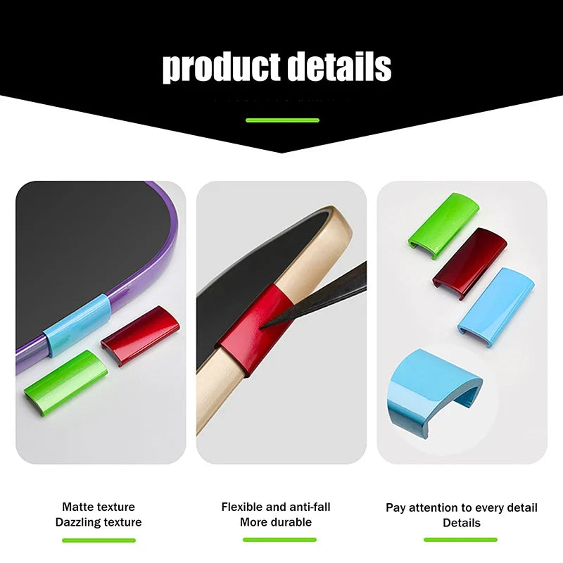Pickleball Paddle Weight Clips 45×18mm TPU Snap Fastener