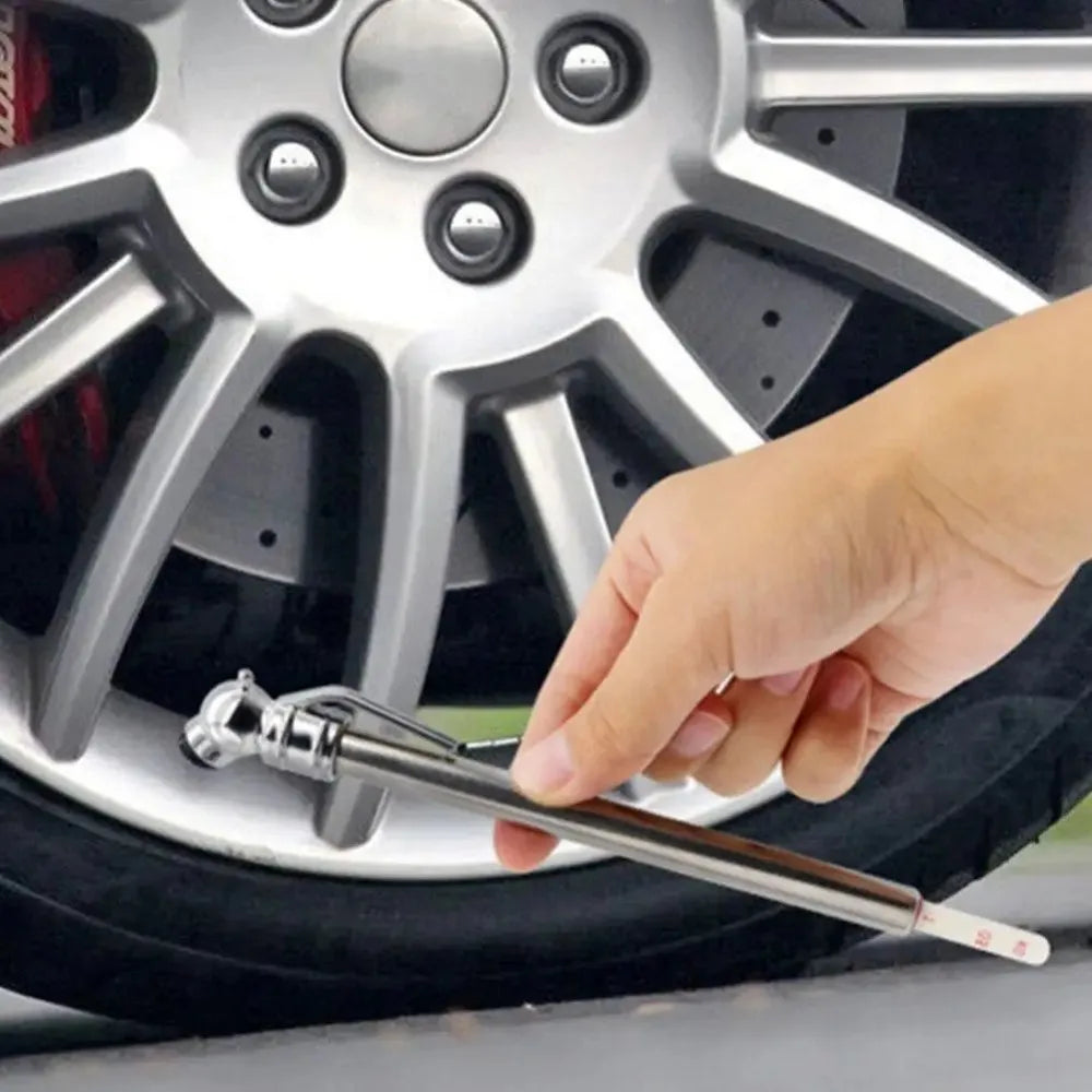 Portable Tyre Pressure Gauge Pen 5–50 PSI | Car & Bike