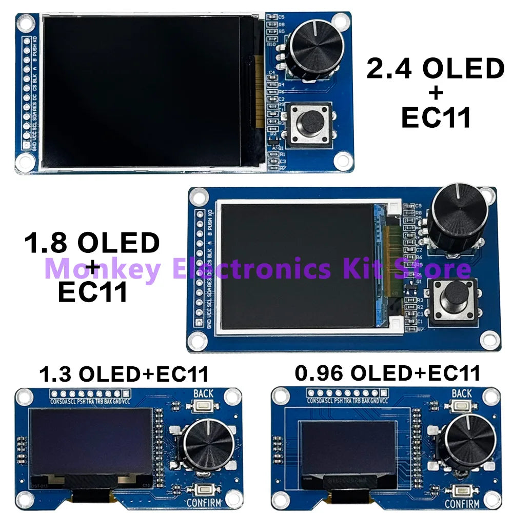 TFT OLED LCD Module 0.96"–2.4" IIC Interface & Rotary Encoder