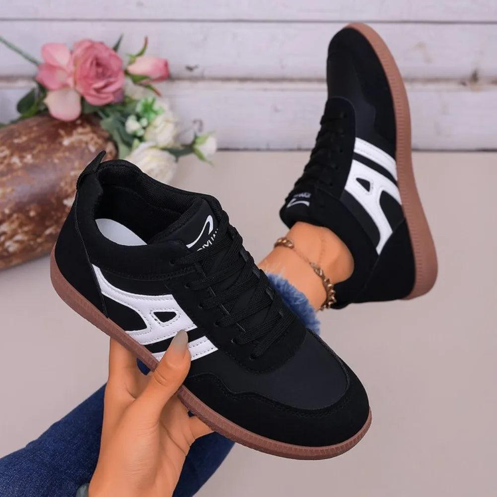Women's Lightweight Lace-Up Casual Sneakers | Anti-Slip Flat