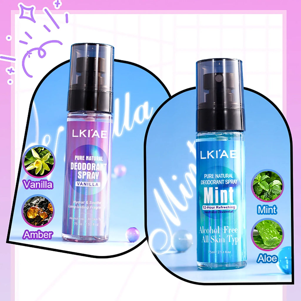 Natural Deodorant Body Spray | 12H Alcohol-Free Antiperspirant Mist