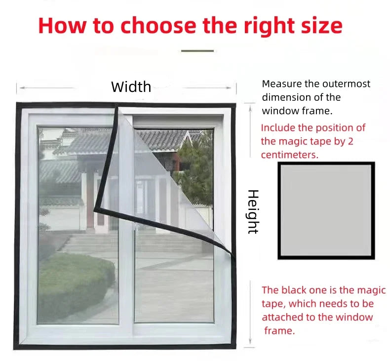 Self-Adhesive DIY Insect Window & Door Screen Mesh | Multi-Size