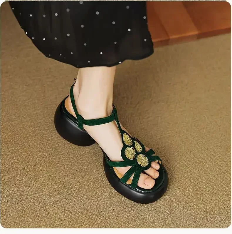 Women's Buckle Square Heel Sandals – Fashion Roman Summer Shoes