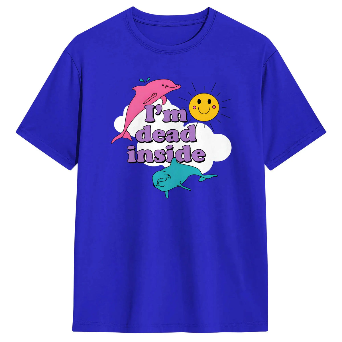 "I'm Dead Inside" Funny Oversized Cotton T-Shirt | Y2K Tee
