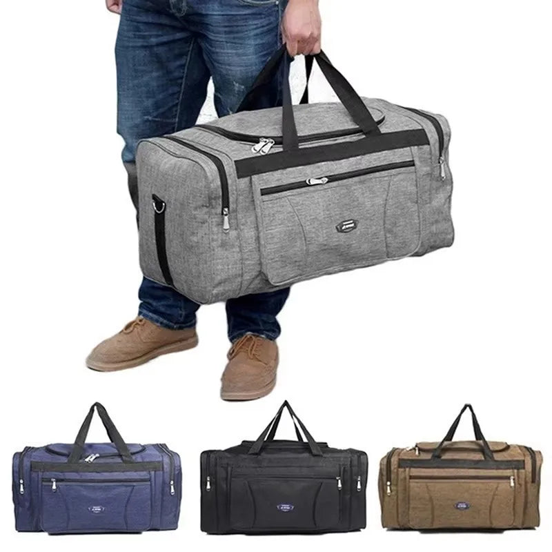 Men's Waterproof Oxford Duffle Bag | Large Travel Weekend Bag