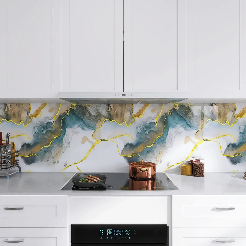 PVC Marble Pattern Self-Adhesive Wall Sticker | Oil-Proof