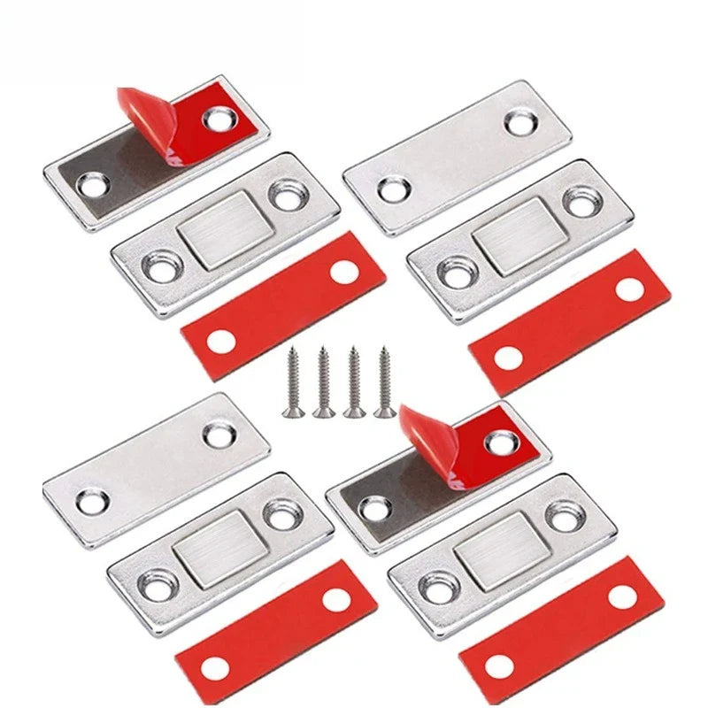 Magnetic Cabinet Catch L-Shaped Punch-Free Invisible Door Closer