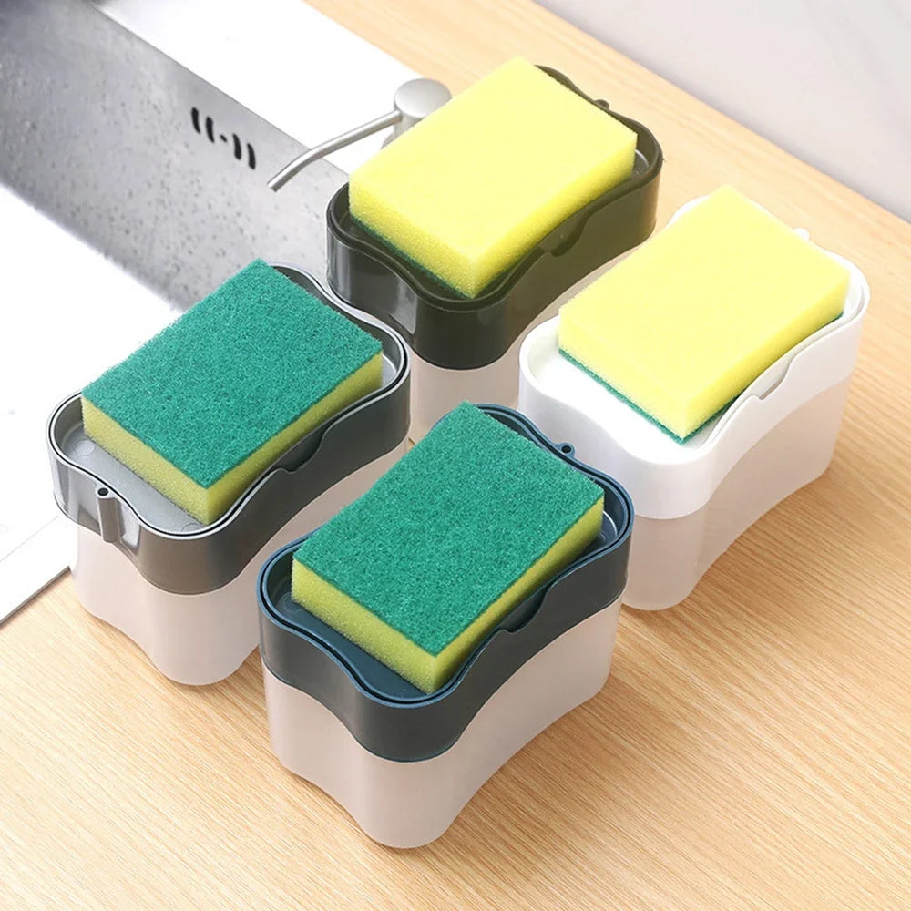 Kitchen Soap Dispenser Box – One-Hand Press Pump | PP Plastic