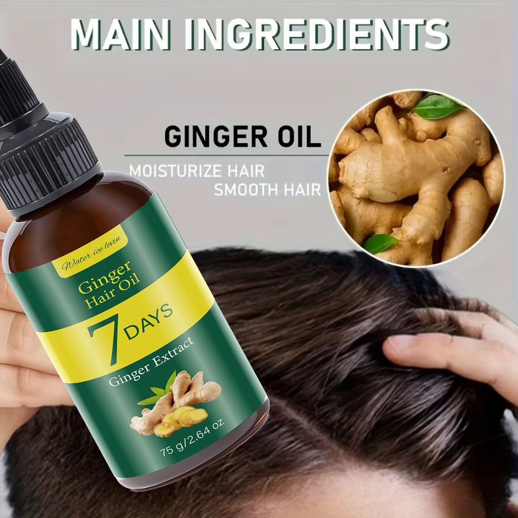 Ginger Hair Oil with Biotin & Keratin – 7-Day Smooth Hair