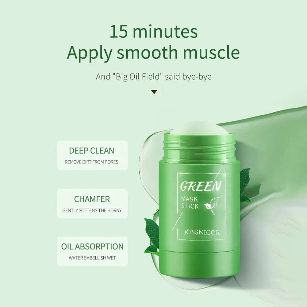 Face Clean Mask Green Tea Cleansing Stick Shrink Pores Deep Blackhead