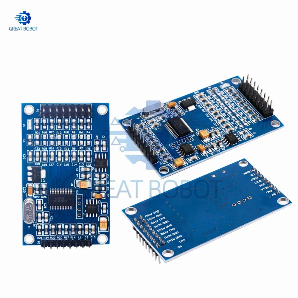 ADS1256 24-Bit 8-Channel ADC Data Acquisition Module