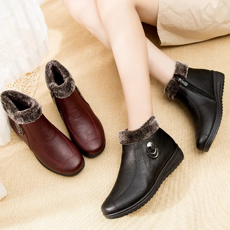 Women's Fur-Lined Winter Ankle Boots – Unisex Mule Clogs