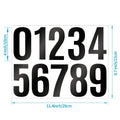 4-inch Digital Sticker Large Glossy Metal Silver Black Self Adhesive
