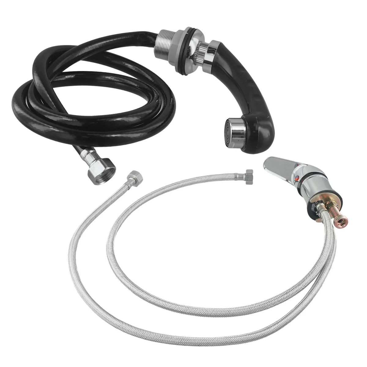 Chrome Single Handle Hand Shower with Hose | Salon Sink Faucet