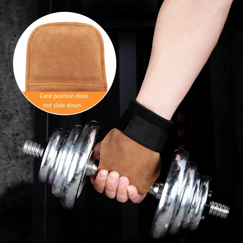 Double Layers Bench Press Weight Lifting Wrist Hooks Straps Deadlift