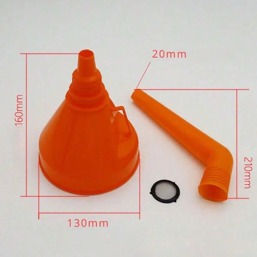 Motorcycle & Car Refueling Funnel with Filter | Long Mouth