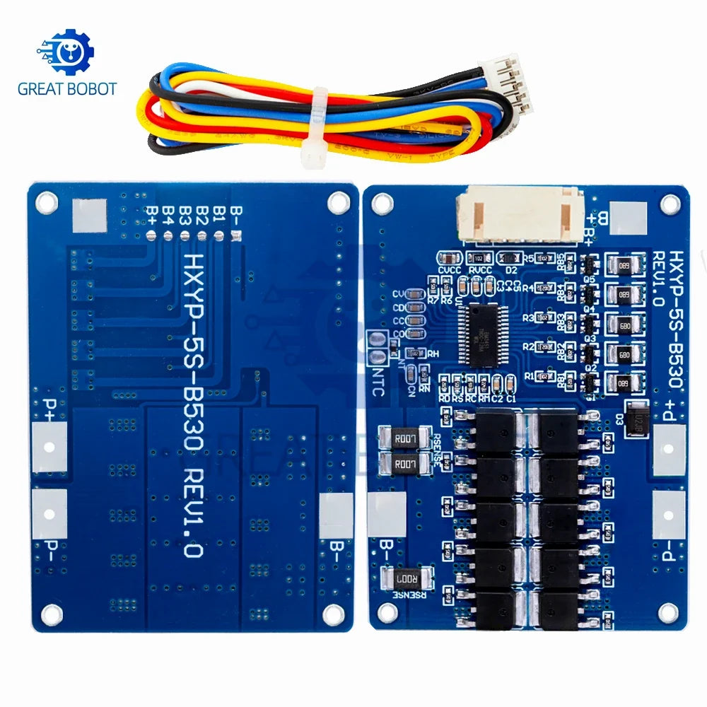 5S 21V 30A/45A BMS Lithium Battery Protection Board with NTC
