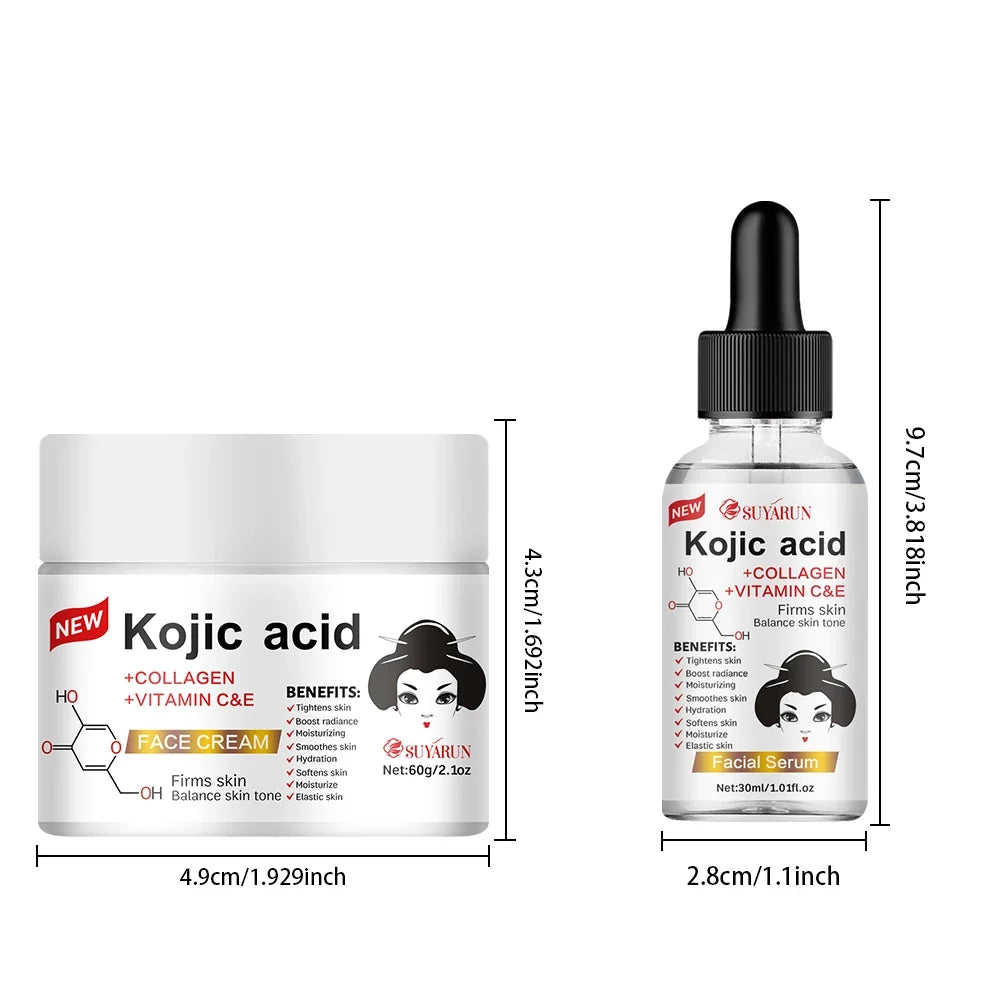 Kojic Acid Serum & Cream Bundle – Brightening 2-in-1 Set