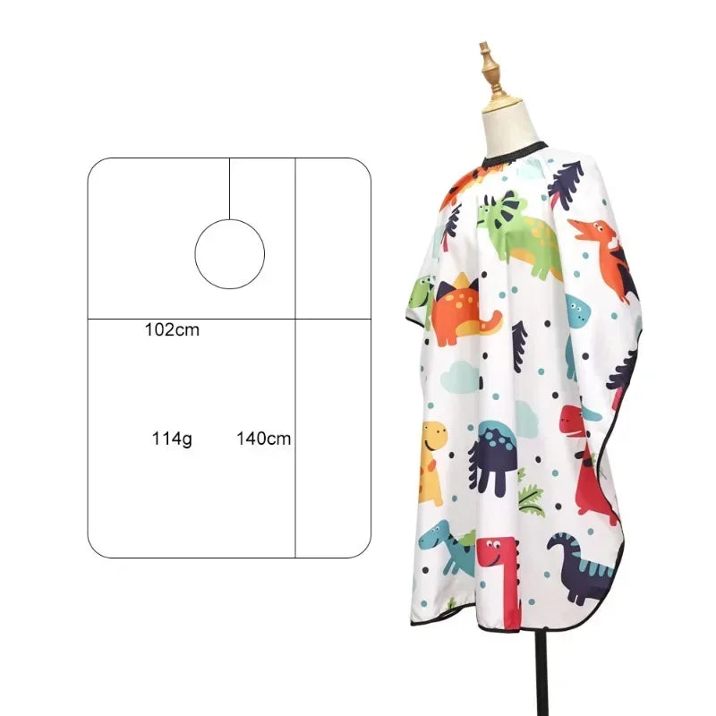 Kids Cartoon Hairdressing Cape | Children's Hair Cutting Wrap