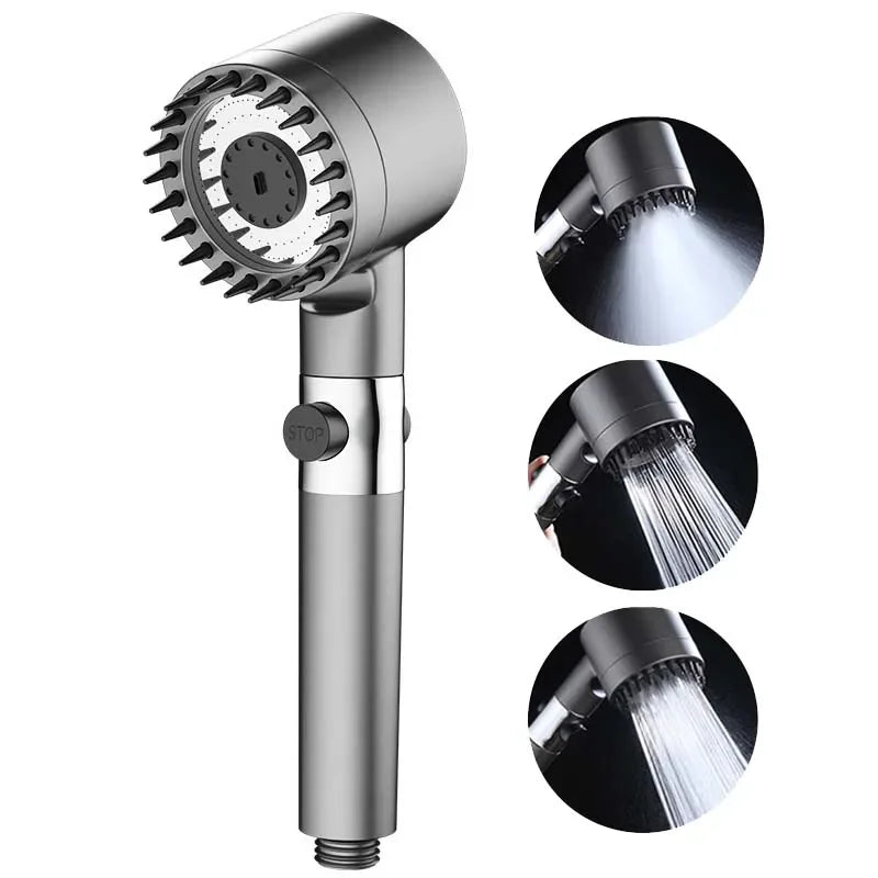 High Pressure Handheld Shower Head with Filter | 3 Spray Modes