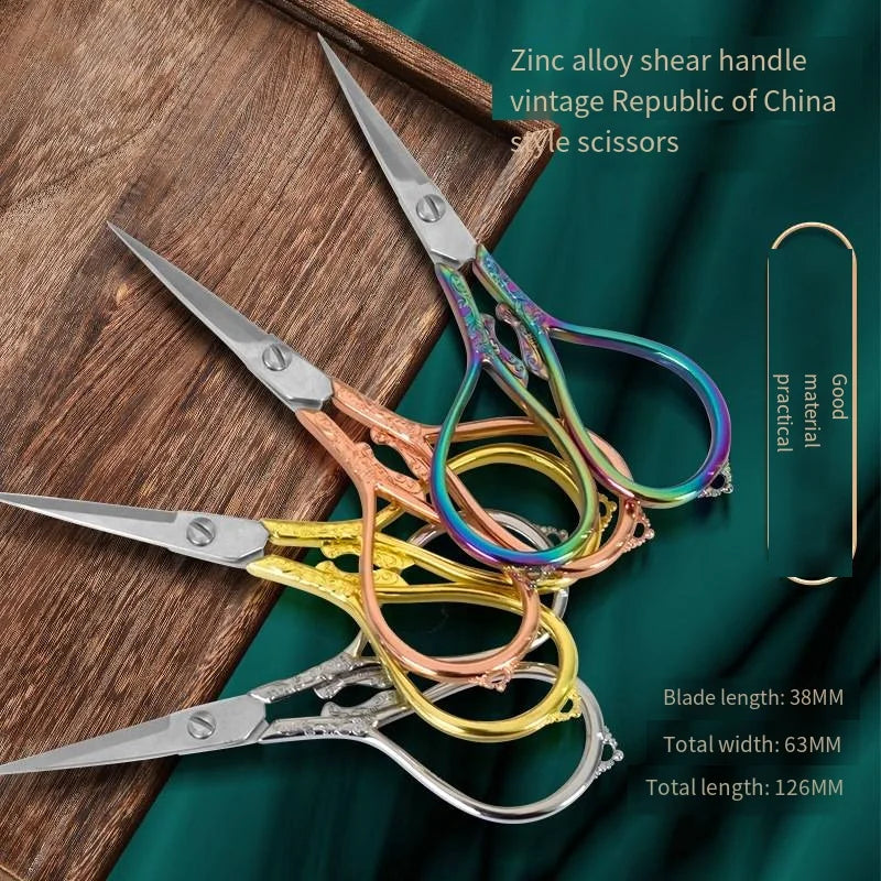 Vintage Embroidery Scissors – Stainless Steel Tailor Fabric Cutter
