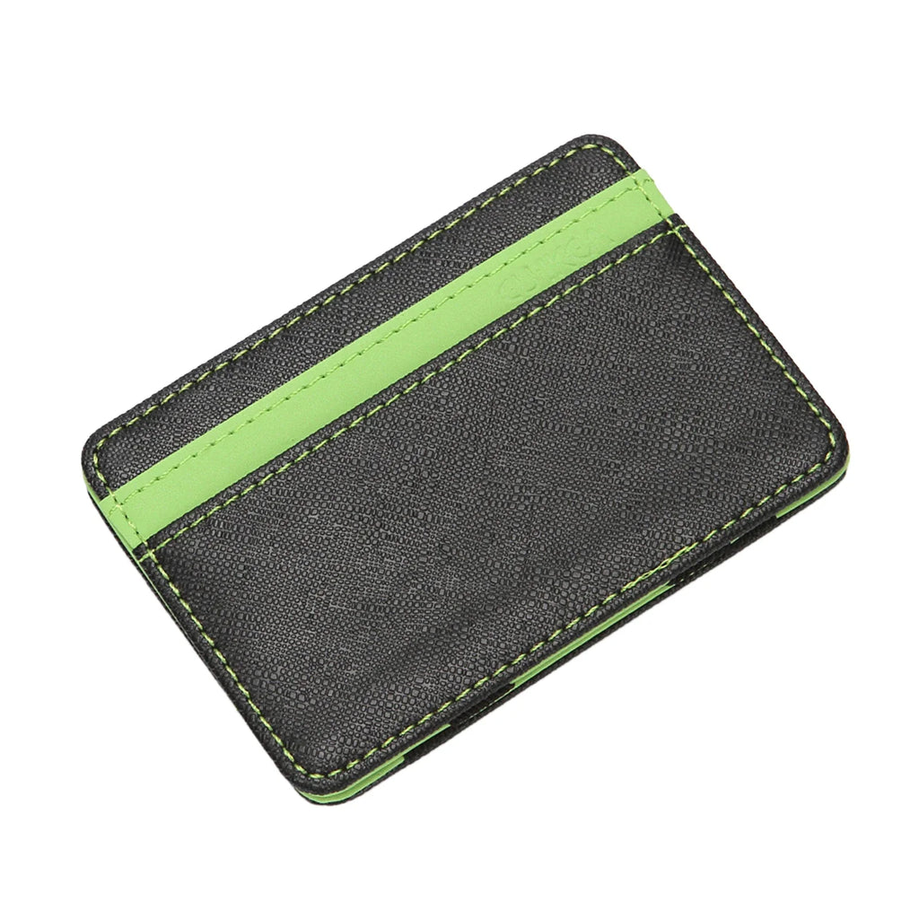 Ultra Thin RFID Magic Card Holder Slim PU Leather Wallet