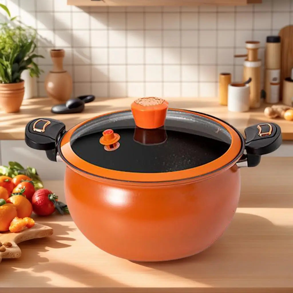 Pressure Cooker Cooking Pot Stew Fast Heating Non Stick See Through